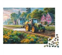 Champ de pulvérisation avec tracteurs Format 1000 Pièces Adolescents Style de Paysage de Ferme Rurale Cadeau No?l Défi Intellectuel Meilleure Vente Puzzle Éducatif Papier Mat Anti-reflet 70x5