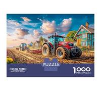 Champ labré trac Casse-tête 1000 Pièces avec Emboîtement Parfait, Grand Puzzle Ferme paysagepuzzle De Détente pour La Décoration Murale DIY, Secret Santa Original 52x38cm/1000pcs
