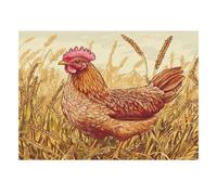 Champ Poule Blé Puzzle, 1000 Pièces Jeu D'intérieur Adulte | 38x26cm Papier, Exercice Mental, Finition Surface Lisse, Amateurs De Puzzles, Réduction Du Stress