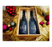 Champagne gift box Ayala / 2 Brut Majeur/Transparent glass