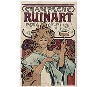 Champagne Ruinart Affiche Poster Reproduction - Format 50X70 cm Papier Luxe 300 GR - Vente du fichier numérique HD Possible Nous Consulter (Boutique : affichevintage.FR)