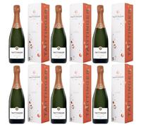 Champagne Taittinger - Les Folies de la Marquetterie avec étui - Lot de 6 bouteilles de 75 cl