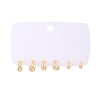 Champagner Ohrringe Paar, für Damen, trendige vergoldete, leichte kleine Gold/Silber-Creolen für Frauen, klobige offene Creolen für Mädchen, Schmuck, Geschenke für Frauen und Mädchen (B, One Size)