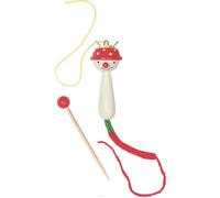 Champignon à tricoter - Multicolore - Aiguille en bois - Fils inclus - Mode d'emploi fourni