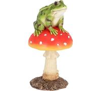 Champignon amanite en polyrésine Amanite avec Grenouille