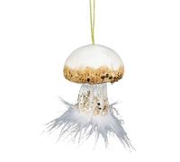Champignon Blanc 6 x 7 cm - Décorations à Suspendre pour Sapin de Noël Décorations festives Ornements décoratifs sur Le thème des Contes de fées