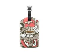 Champignon De Dessin Animé Bébé Mignon Etiquettes à Bagages de Valises Voyage en Cuir Etiquette Nom Adresse ID Tags Drôle pour Les Garçons Filles(3PACK)