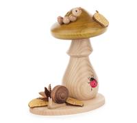 Champignon de Fumée Grünling Neuf Hauteur 14cm Figure Brûleur D'Encens Waldpilz
