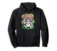 Champignon de la Paix avec Aura Arc-en-Ciel Hippie Art Sweat à Capuche