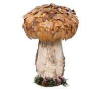 Champignon Déco "Marron Glacé" 27cm Naturel