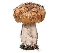 Champignon Déco ""Marron Glacé"" 27cm Naturel