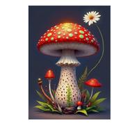 Champignon Fougère Fleur Puzzle, 1000 Pcs Jeu D'intérieur Adulte | 52x38cm Carton, Exercice Mental, Assemblage Précis, Amateurs D'art, Réduction Du Stress