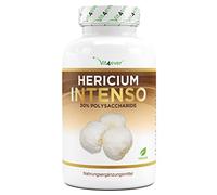 Champignon Hericium Erinaceus - 1300 mg par portion journalière - 180 gélules - Premium : 30% polysaccharides & 5% bêta glucane - Haute dose - 100% extrait de champignon hérisson - Vegan