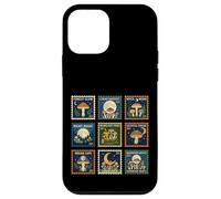 Champignon Lune Timbre Rétro Cottagecore Nuit Champignons Coque pour iPhone 12 Mini