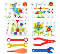 Champignon Ongle Combinaison Stéréo Bricolage Puzzle 78 Granule Écrou Plateau Excellent Plastique Sagesse Disque Magique Maternelle Jouets