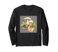 Champignon pour femme Fauve aquarelle Bois botanique Manche Longue