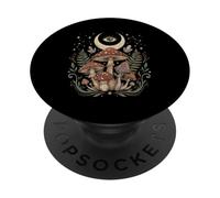 Champignon sorcière œil Cristal Lune esthétique Champignon Cottagecore PopSockets PopGrip Adhésif