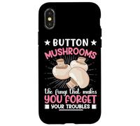 Champignons de Bouton Les Champignons Qui Vous Font Oublier Votre troubl Coque pour iPhone X/XS