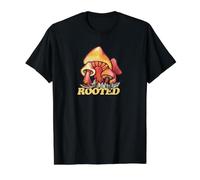 Champignons d'illustration de Champignons enracinés T-Shirt Graphique avec Valeur, Homme, Noir, L