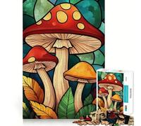 Champignons en forêt Puzzle Difficile pour Adultes 1000 pièces Think Toy Paisible et Amusant Découpe Nette Pièce d'art de qualité (50x75cm)