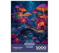 Champignons Fairy Tale Secret Realm Puzzle 1000 Pièces Educa Jouet Cadeau Unique De l'art De La Décoration intéressant Jeu Éduchatif Challenge Toy Adultes & Enfants des 14 Ans 38x26cm/1000pcs