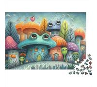 Champignons Fantaisie pré-Mise Papier Puzzle Style forêt 1000 pièces Puzzle en Papier Adulte Décor éducatif Mural 52x38cm/1000pcs