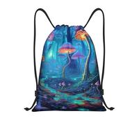 Champignons Fantômes, Plantes Psychédéliques Sac De Sport Drawstring Bags Voyage Unisexe Sac À Dos pour Hommes Fête Déjeuner 36X42Cm
