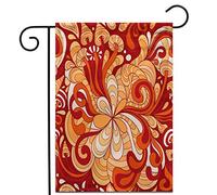 Champignons Magiques Colorés Abstraits Dans Un Style Gribouillage Hippie Psychédélique Des Années 60 Pour Adultes Drapeau Couleurs Vives Bannière Solide Drapeaux Pour Cour Pelouse 30X45Cm