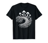 Champignons Mycélium Forêt Mystique Illustration Nature T-Shirt