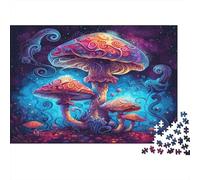 Champignons psychédéliques Puzzles 1000 Pièces Cadeau Unique Jeu Éducatif Challenge Toy À De Qualité Supérieure Peinture Art pour Adultes Et Enfants À Partir De 12 Ans 1000pcs (75x50cm)
