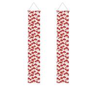 Champignons rouges Amanite tue-mouches, Décorations pour fête de remise de diplômes - Bannière de bienvenue à suspendre au porche, pour l'intérieur et l'extérieur
