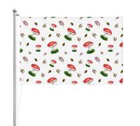 Champignons rouges d'automne,Drapeau de jardin, bannière décorative, drapeau double face, 2 x 3 pieds, pour extérieur et intérieur
