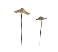 Champignons rustiques métalliques pour l'aménagement paysager de jardin conçus pour une installation extérieure permanente sans dégradation dans des conditions difficiles