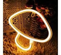Champignons sign Night Light forme étrange chaud lumière blanche douce éclairage spécial décoration LED néon économie d'énergie lumineux Halloween décoration ROR Friends Kids & Holiday decor