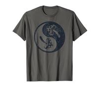 Champignons Yin Yang rétro vieilli T-Shirt