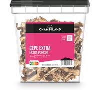CHAMPILAND - Cèpes Extra Séchés - Champignons Sylvestres Sélectionnés, et Triés à la Main- Saveur Exceptionnelle - Champignons Riches en Protéines et source de fibres - Pot de 500 g