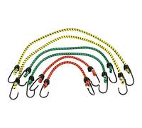 Champion 8638100 Sangles de Bagage 6 ✓ 3 Longueurs ✓ Crochets en Acier avec Manchon en PVC ✓ Cordon élastique avec 2 Crochets | Sangles en Caoutchouc pour vélo, Maison et Atelier