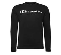 Champion American Classics Fall Fleece Big Logo Crewneck Sweat à Capuche, Noir, S Homme