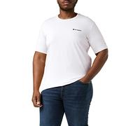 Champion American Classics Small Logo S/S T-Shirt, Blanc, Homme
