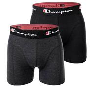 Champion Core x2 Boxeur ajusté, Nero & Grigio Melange Scuro, XXL (Lot de 2) Homme