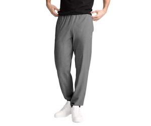 Champion Authentic Men's Closed Bottom Jersey Pants M Grey