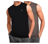 Champion Big and Tall Lot de 2 chemises sans manches pour homme, noir/charbon, 5X