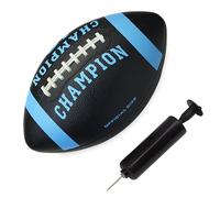 Champion Blitz Ballon de football toutes saisons, adhérence améliorée, revêtement en caoutchouc durable et lacets moulés, pour sports de plein air et entraînement, comprend 6 pompes à ballon