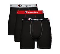 Champion Boxers en Coton Stretch pour Homme Boxeur ajusté, Noir-Lot de 3