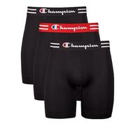 Champion Boxers Performance pour Homme Boxeur ajusté, Jambe Longue-Noir-Lot de 3