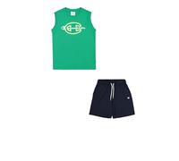 Champion Legacy Boy-Graphic Sleeveless Crewneck Set with Large Print, Vert (GS130), 13 Ans Garçon