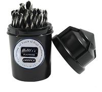 Champion Brute Platinum Twister-XL5 Outil de coupe 29 pièces 1/16"-1/2" x 64ème forets HSS Pointe fendue 135° Résistant à l'eau Fabriqué aux États-Unis