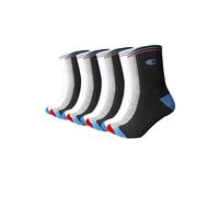 Champion C20013 Lot de 12 paires de chaussettes de tennis Unisexe Taille 35-46, Noir/blanc/gris, 39-42