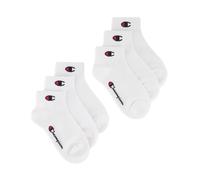 Champion Core Socks Junior 6PP Quarter, Chaussettes de doublure Unisexe - Enfants et adolescents, Bianco,
