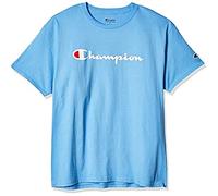 Champion, Classic Graphic, Soft and Comfortable T-Shirts for Men, Script Logo (Reg. Or Big & Tall), Bleu Suisse, M Homme